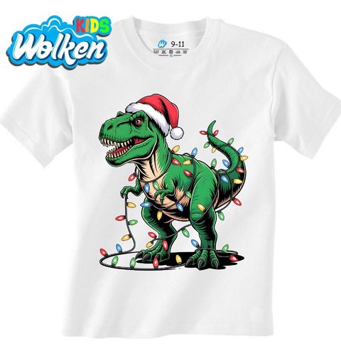 Obrázek produktu Dětské tričko Vánoční T-Rex s Čepicí