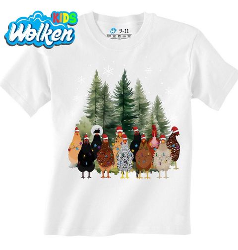 Obrázek produktu Dětské tričko Vánoční Slepice v Lese