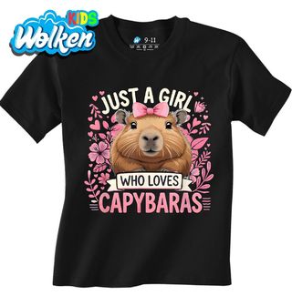 Dětské tričko Prostě holka, která miluje Kapybary.jpg