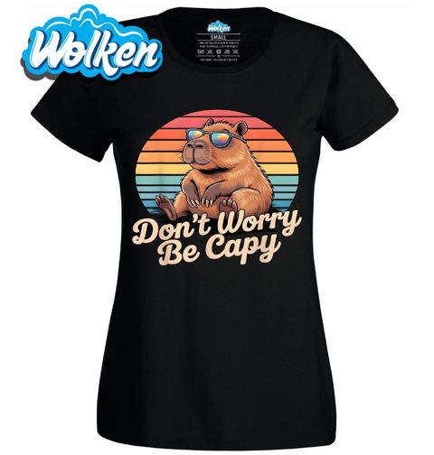 Obrázek produktu Dámské tričko Letní Kapybara Don’t worry, be capy