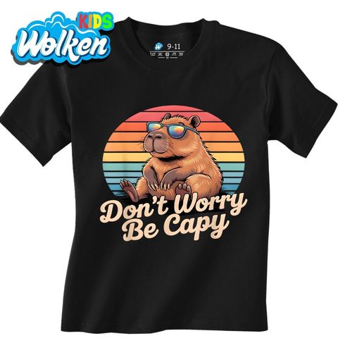 Obrázek produktu Dětské tričko Letní Kapybara Don’t worry, be capy