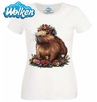 Dámské tričko  Květinový Hlodavec Kapybara.jpg