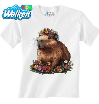 Dětské tričko Květinový Hlodavec Kapybara.jpg