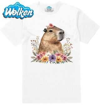 Pánské tričko  Jemná Kapybara v Květinách.jpg