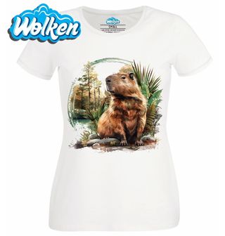 Dámské tričko  Kapybara na Břehu Řeky.jpg