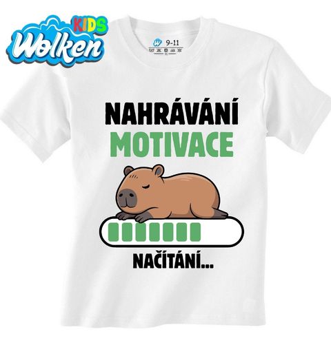 Obrázek produktu Dětské tričko Líná Kapybara Nahrávání Motivace