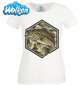 Dámské tričko  Maskáčový Okounek Camo Bass Fish.jpg