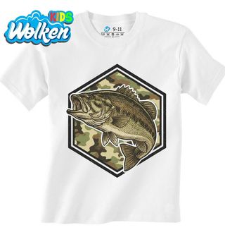 Dětské tričko Maskáčový Okounek Camo Bass Fish.jpg