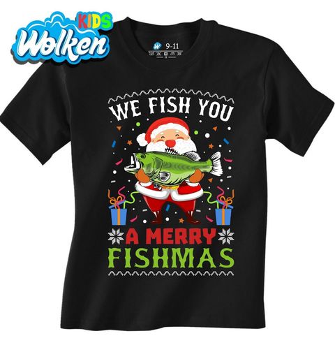 Obrázek produktu Dětské tričko Rybářský Santa Merry Fishmas