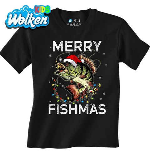 Obrázek produktu Dětské tričko Vánoční Ryba na Háčku Merry Fishmas
