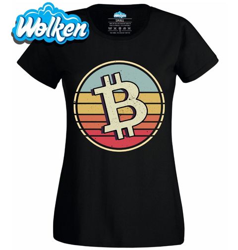 Obrázek produktu Dámské tričko Retro Mince Bitcoin