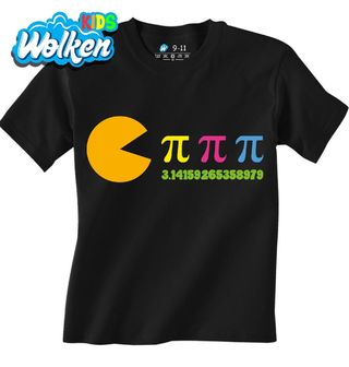 Dětské tričko Matematický Pac-Man Pí (𝝅).jpg