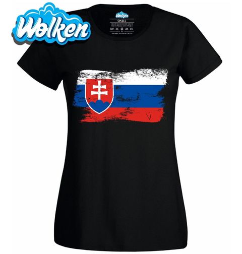 Obrázek produktu Dámské tričko Vintage Vlajka Slovenské republiky