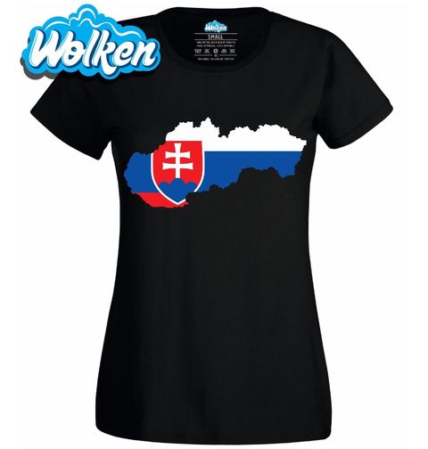 Obrázek produktu Dámské tričko Vlajka v Mapě Slovenska
