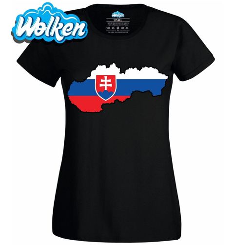 Obrázek produktu Dámské tričko Slovenská Mapa s Vlajkou