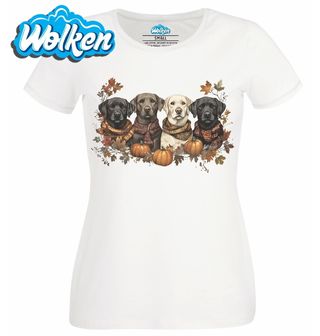 Dámské tričko  Čtyři Podzimní Labradoři.jpg