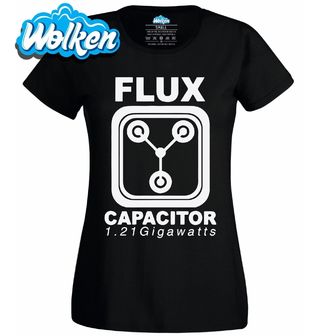 Dámské tričko Stroj času Flux Capacitor 1.21 Gigawatts.jpg