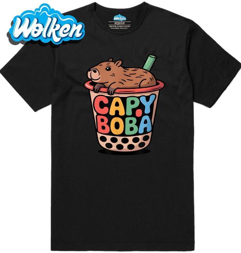Obrázek produktu Pánské tričko Bubble Tea s Kapybarou CapyBoba