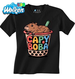Dětské tričko Bubble Tea s Kapybarou CapyBoba.jpg