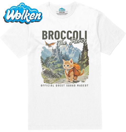 Obrázek produktu Pánské tričko Odvážná Kočka Broccoli na Výpravě