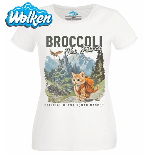 Obrázek produktu Dámské tričko Odvážná Kočka Broccoli na Výpravě