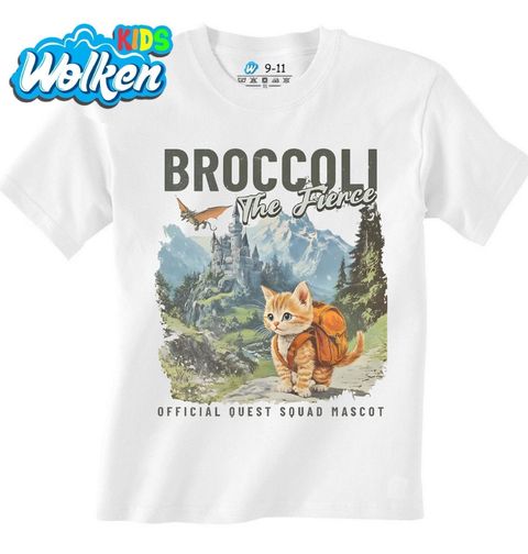 Obrázek produktu Dětské tričko Odvážná Kočka Broccoli na Výpravě