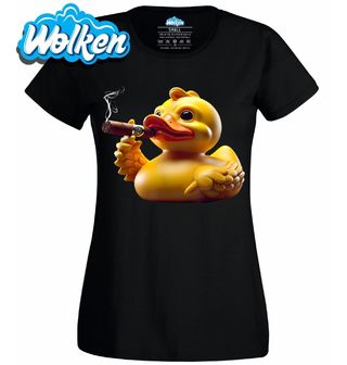 Dámské tričko Gumová Kachnička s Doutníkem.jpg