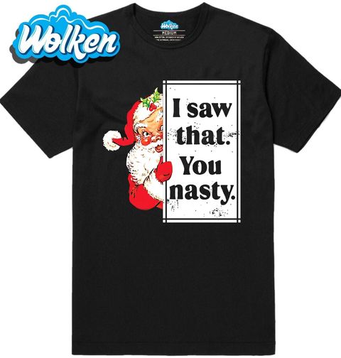Obrázek produktu Pánské tričko Santa Viděl jsem to Ty zlobivče