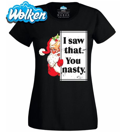 Obrázek produktu Dámské tričko Santa Viděl jsem to Ty zlobivče