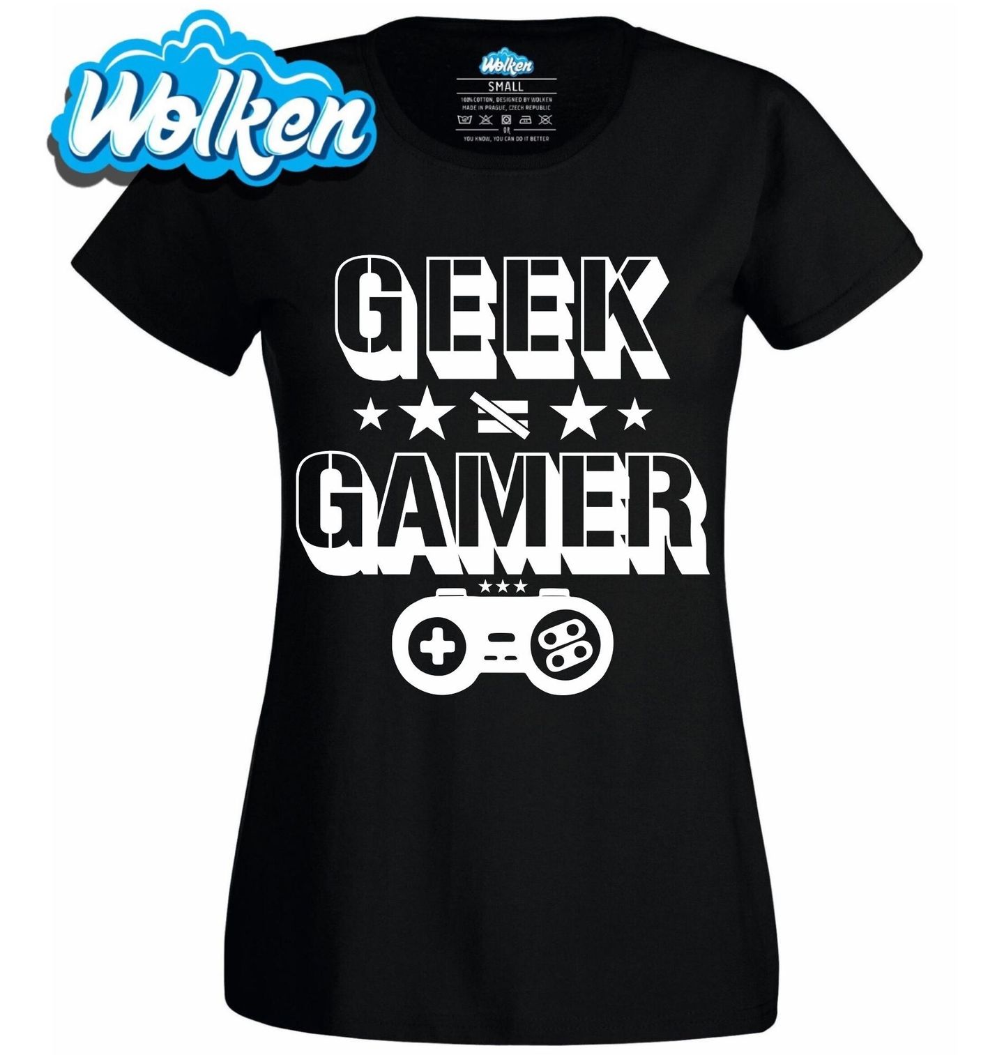 Dámské tričko Geek není Gamer.jpg