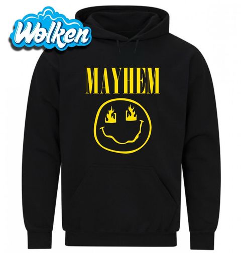 Obrázek produktu Pánská mikina Hořící Smajlík Anarchie Mayhem Emoji