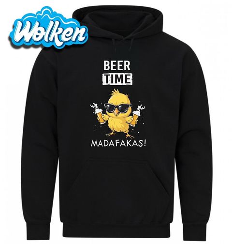 Obrázek produktu Pánská mikina Kuře s pivem Beer Time Madafakas!