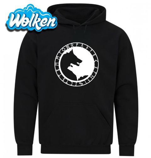 Obrázek produktu Pánská mikina Jin a Jang Vikingský Vlk Fenrir Yin Yang Norse Wolf