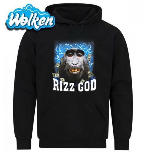 Obrázek produktu Pánská mikina Opice Makak Rizz God