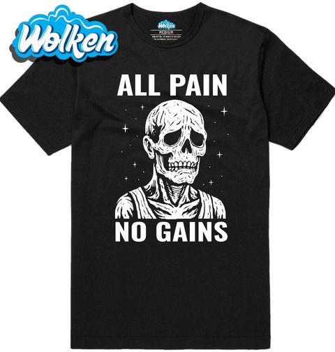 Obrázek produktu Pánské tričko Vyhublý Kostlivec All pain, no gains