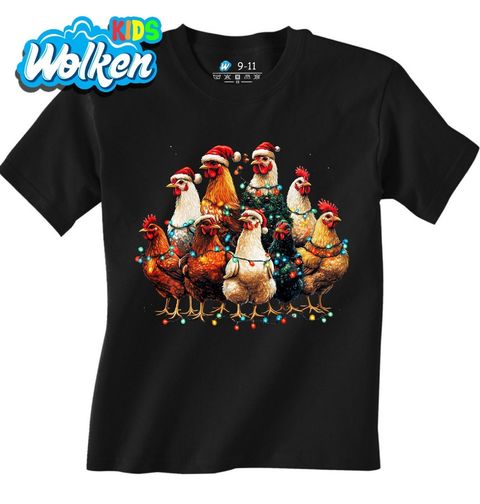 Obrázek produktu Dětské tričko Vánoční slepice v Záři Světýlek