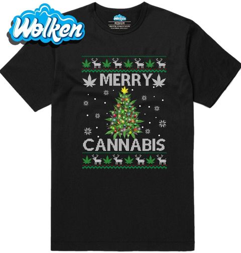 Obrázek produktu Pánské tričko Zhulené Vánoce Merry Cannabis
