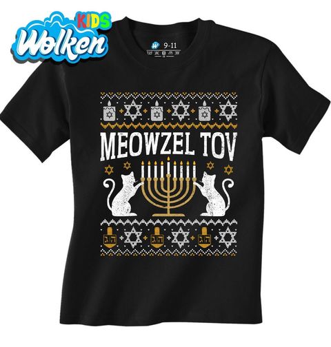 Obrázek produktu Dětské tričko Chanuka s Kočkou Meowzel Tov