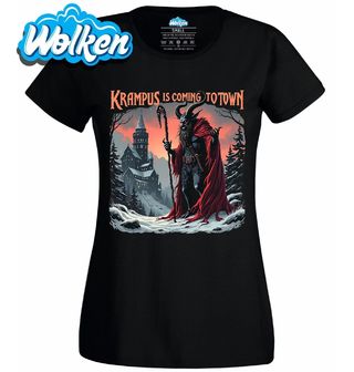 Dámské tričko Krampus přichází do města.jpg