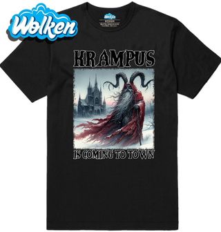 Pánské tričko Vánoční Démon Krampus přichází.jpg