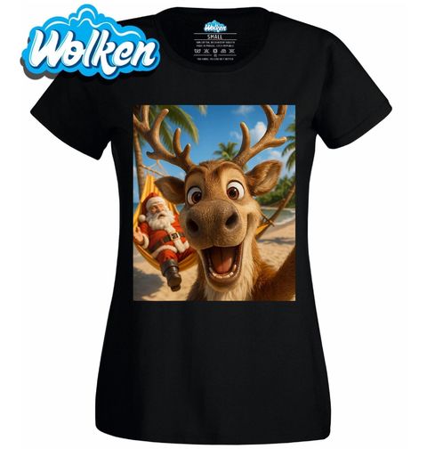 Obrázek produktu Dámské tričko Sob a Santa u moře Selfie z Dovolené