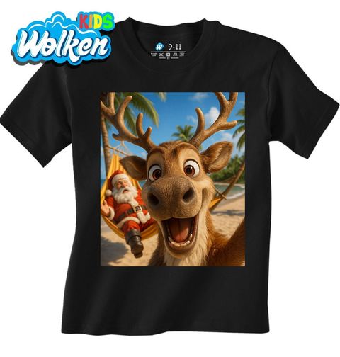 Obrázek produktu Dětské tričko Sob a Santa u moře Selfie z Dovolené