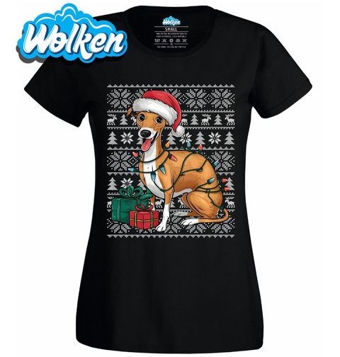 Obrázek produktu Dámské tričko Vánoční Pes Whippet