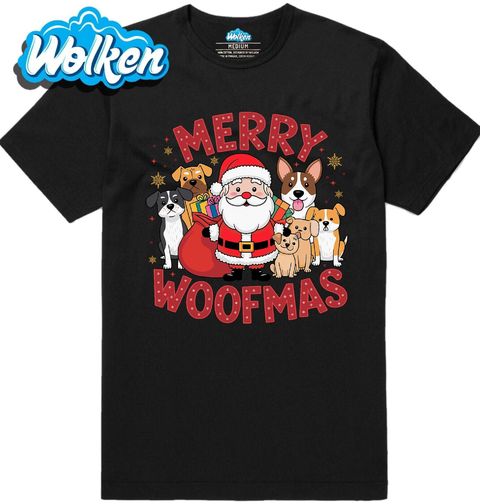 Obrázek produktu Pánské tričko Veselé Psí Vánoce Merry Woofmas
