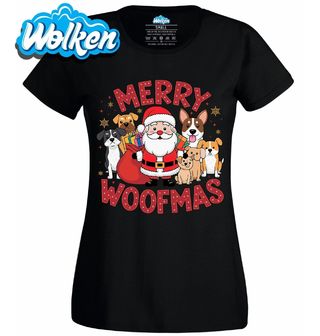 Dámské tričko Veselé Psí Vánoce Merry Woofmas.jpg