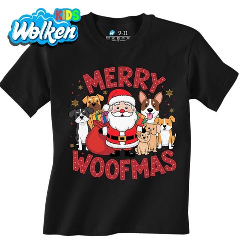 Obrázek produktu Dětské tričko Veselé Psí Vánoce Merry Woofmas