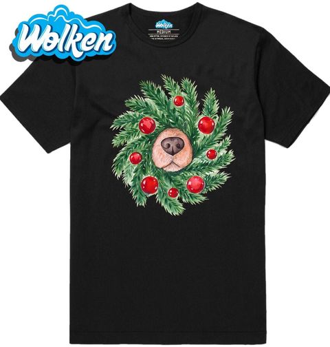 Obrázek produktu Pánské tričko Vánoční Psí Věnec