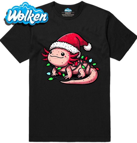 Obrázek produktu Pánské tričko Vánoční Růžový Axolotl