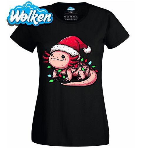 Obrázek produktu Dámské tričko Vánoční Růžový Axolotl
