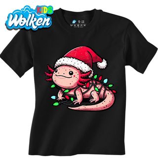 Dětské tričko Vánoční Růžový Axolotl.jpg